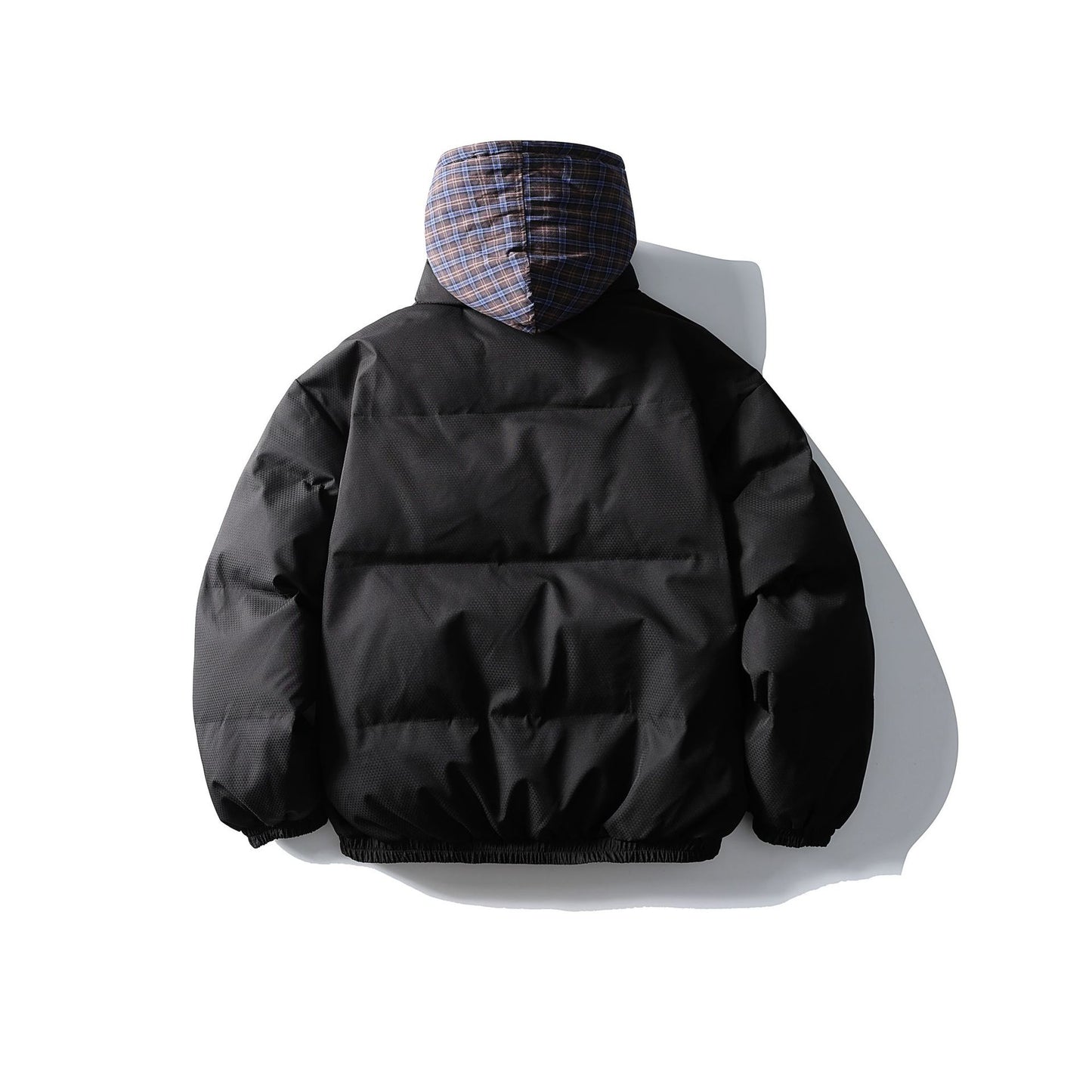 False Two-Piece Hooded Cotton Coat Unisex Loose Casual Cotton Jacket