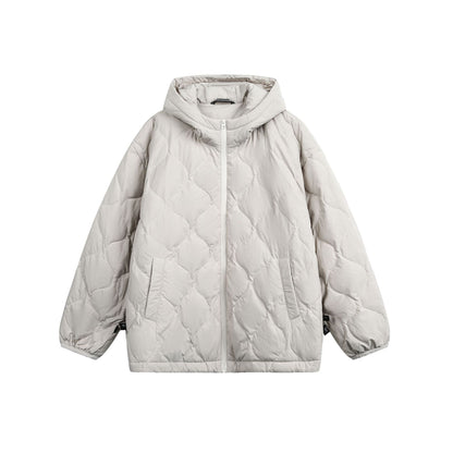 Workwear Style Two-Piece Design Windproof White Duck Down Hooded Winter Parka